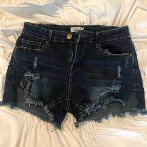tillys denim distressed shorts